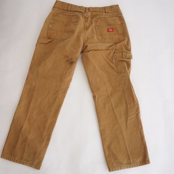 Dickies Tan Heavyweight Cotton Double Knee Painter Carpenter Pants 38X30 - Picture 2 of 15
